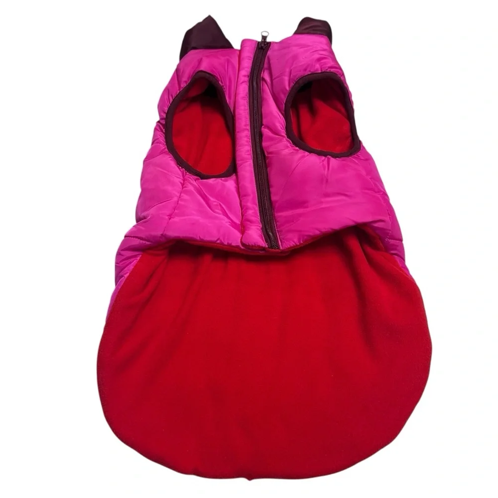 Boots & Barkley Puffer dog vest Target Red &‎ pink size medium